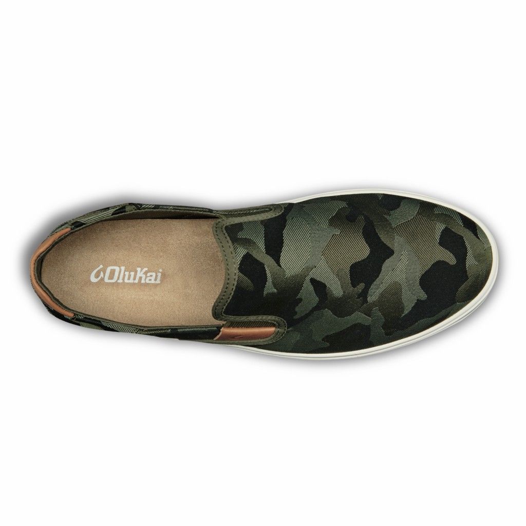 Olukai Men's Lae ahi Pai Slip On Shoe - Husk / Ke Au Camo US540-378